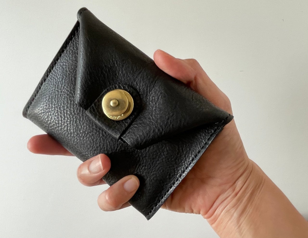 wasabi CRAFT ブラックレザー ハーフウォレット財布！ほぼ未使用！！ ハーフウォレット。 | wasabi CRAFT